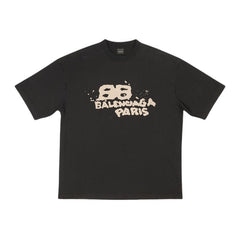 Kaos Pendek Balenciaga dengan Motif Gambar/Cetak, Cocok untuk Pria dan Wanita -BL-01