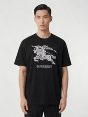 Burberry Kaos Logo Seri Huruf, Unisex, COD '"B-10