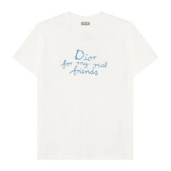 Kaos Pendek DIOR dengan Motif Gambar/Cetak, Cocok untuk Pria dan Wanita -D-01