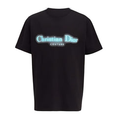 Kaos Pendek DIOR dengan Motif Gambar/Cetak, Cocok untuk Pria dan Wanita -D-09