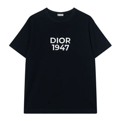 Kaos Pendek DIOR dengan Motif Gambar/Cetak, Cocok untuk Pria dan Wanita -D-13