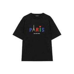 Kaos Pendek Balenciaga dengan Motif Gambar/Cetak, Cocok untuk Pria dan Wanita -BL-39