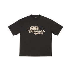 Kaos Pendek Balenciaga dengan Motif Gambar/Cetak, Cocok untuk Pria dan Wanita -BL-01
