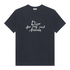 Kaos Pendek DIOR dengan Motif Gambar/Cetak, Cocok untuk Pria dan Wanita -D-19