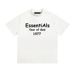 ESSENTIALS FEAR OF GOD Kaos lengan pendek original merek streetwear fashion dengan model super oversized (sangat longgar).FG-9712