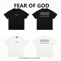 ESSENTIALS FEAR OF GOD Kaos lengan pendek original merek streetwear fashion dengan model super oversized (sangat longgar).FG-9706
