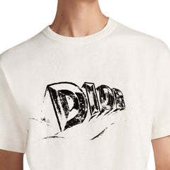 Kaos Pendek DIOR dengan Motif Gambar/Cetak, Cocok untuk Pria dan Wanita -D-07