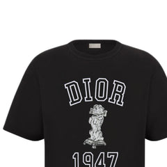 Kaos Pendek DIOR dengan Motif Gambar/Cetak, Cocok untuk Pria dan Wanita -D-03