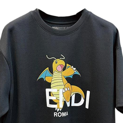 Kaos Pendek FENDI dengan Motif Gambar/Cetak, Cocok untuk Pria dan WanitaF-02