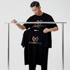 Kaos Pendek Balenciaga dengan Motif Gambar/Cetak, Cocok untuk Pria dan Wanita -BL-08