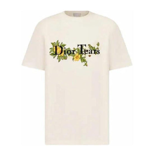 Kaos Pendek DIOR dengan Motif Gambar/Cetak, Cocok untuk Pria dan Wanita  -D-14