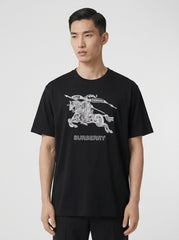 Burberry Kaos Logo Seri Huruf, Unisex, COD '"B-10