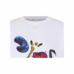 Kaos Pendek DIOR dengan Motif Gambar/Cetak, Cocok untuk Pria dan Wanita  -D-22