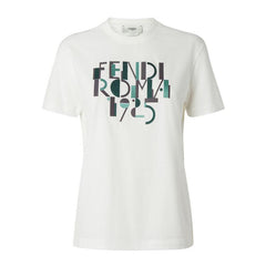 Kaos Pendek FENDI dengan Motif Gambar/Cetak, Cocok untuk Pria dan WanitaF-27