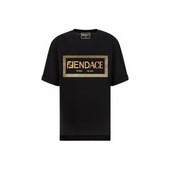 Kaos Pendek FENDI dengan Motif Gambar/Cetak, Cocok untuk Pria dan WanitaF-17