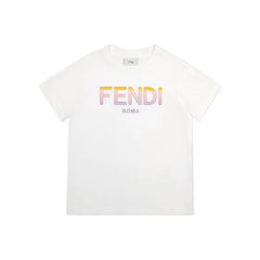 Kaos Pendek FENDI dengan Motif Gambar/Cetak, Cocok untuk Pria dan WanitaF-19
