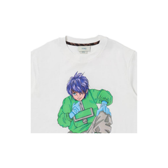 Kaos Pendek FENDI dengan Motif Gambar/Cetak, Cocok untuk Pria dan WanitaF-42