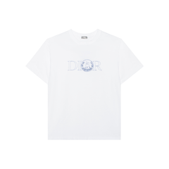 Kaos Pendek DIOR dengan Motif Gambar/Cetak, Cocok untuk Pria dan Wanita  -D-05