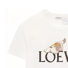 Kaos Pendek LOEWE dengan Motif Gambar/Cetak, Cocok untuk Pria dan Wanita -LE-01