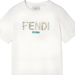 Kaos Pendek FENDI dengan Motif Gambar/Cetak, Cocok untuk Pria dan WanitaF-30