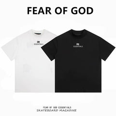 ESSENTIALS FEAR OF GOD Kaos lengan pendek original merek streetwear fashion dengan model super oversized (sangat longgar).FG-9709