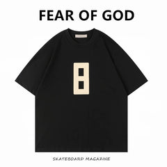 ESSENTIALS FEAR OF GOD Kaos lengan pendek original merek streetwear fashion dengan model super oversized (sangat longgar).FG-9714