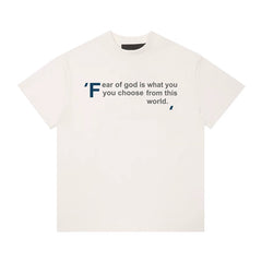 ESSENTIALS FEAR OF GOD Kaos lengan pendek original merek streetwear fashion dengan model super oversized (sangat longgar).FG-9707