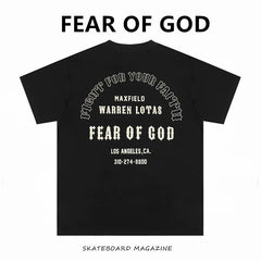 ESSENTIALS FEAR OF GOD Kaos lengan pendek original merek streetwear fashion dengan model super oversized (sangat longgar).FG-9701