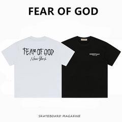 ESSENTIALS FEAR OF GOD Kaos lengan pendek original merek streetwear fashion dengan model super oversized (sangat longgar).FG-9704
