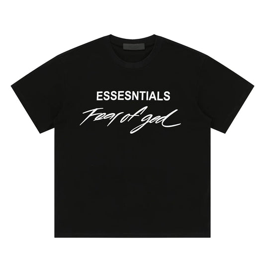 ESSENTIALS  FEAR OF GOD Kaos lengan pendek original merek streetwear fashion dengan model super oversized (sangat longgar).FG-9703