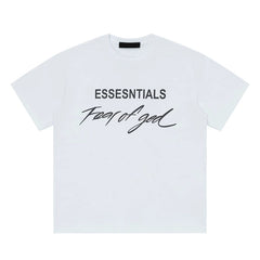 ESSENTIALS  FEAR OF GOD Kaos lengan pendek original merek streetwear fashion dengan model super oversized (sangat longgar).FG-9703