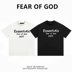 ESSENTIALS FEAR OF GOD Kaos lengan pendek original merek streetwear fashion dengan model super oversized (sangat longgar).FG-9712