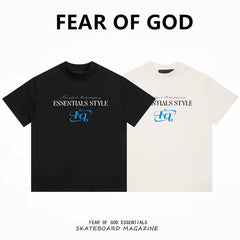 ESSENTIALS FEAR OF GOD Kaos lengan pendek original merek streetwear fashion dengan model super oversized (sangat longgar).FG-9708