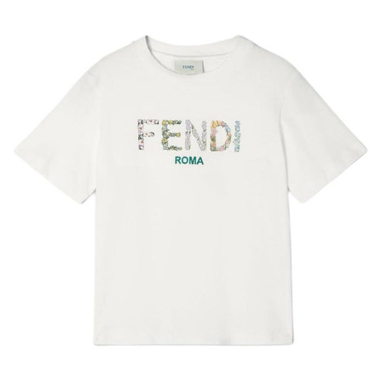 Kaos Pendek FENDI dengan Motif Gambar/Cetak, Cocok untuk Pria dan WanitaF-30
