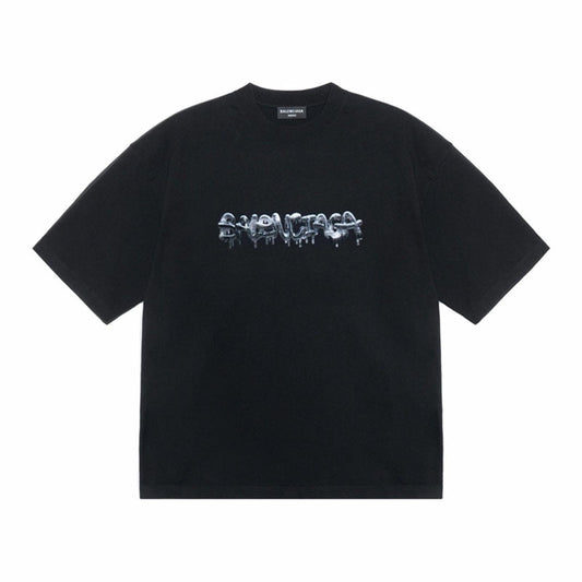 Kaos Pendek Balenciaga dengan Motif Gambar/Cetak, Cocok untuk Pria dan Wanita -BL-44