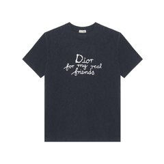 Kaos Pendek DIOR dengan Motif Gambar/Cetak, Cocok untuk Pria dan Wanita  -D-19