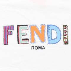 Kaos Pendek FENDI dengan Motif Gambar/Cetak, Cocok untuk Pria dan WanitaF-04