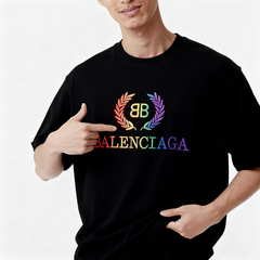 Kaos Pendek Balenciaga dengan Motif Gambar/Cetak, Cocok untuk Pria dan Wanita -BL-08